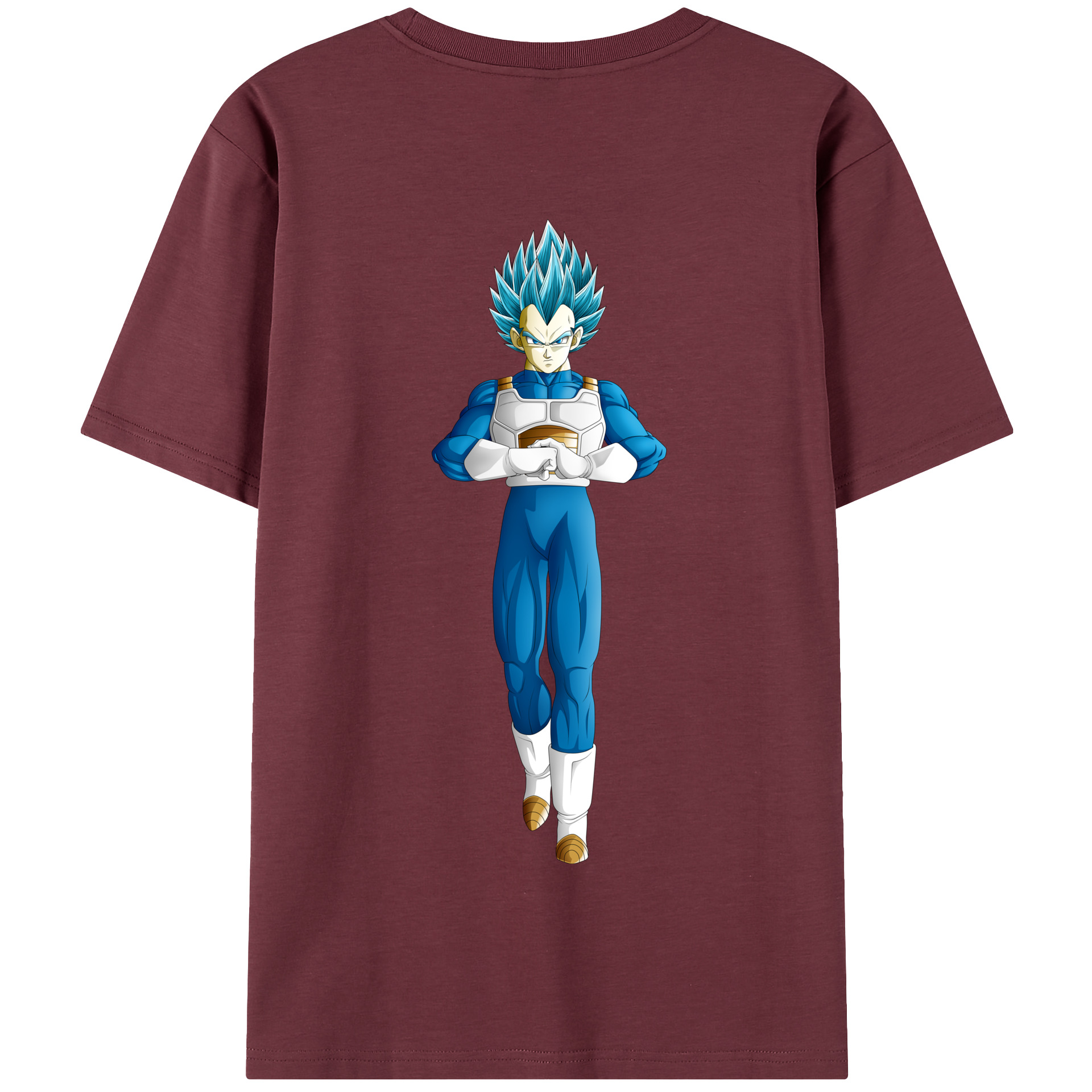 （画像用） ドラゴンボール ベジータ四世（Bejīta Yonsei）DRAGON BALL Vegeta IV 綿100％半袖Tシャツ（背面プリント）